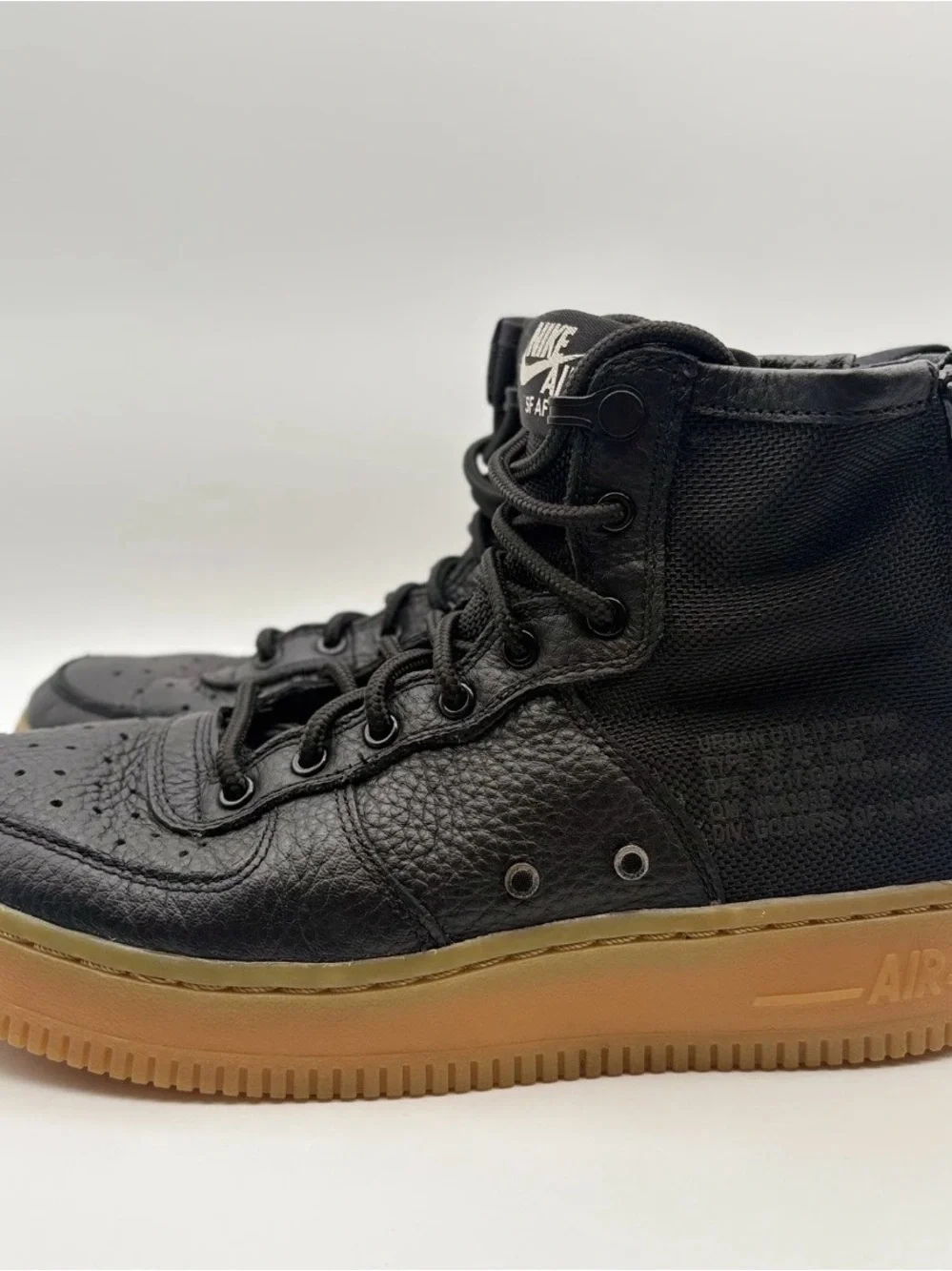 Nike Black High-Top Sneakers with Gum Sole